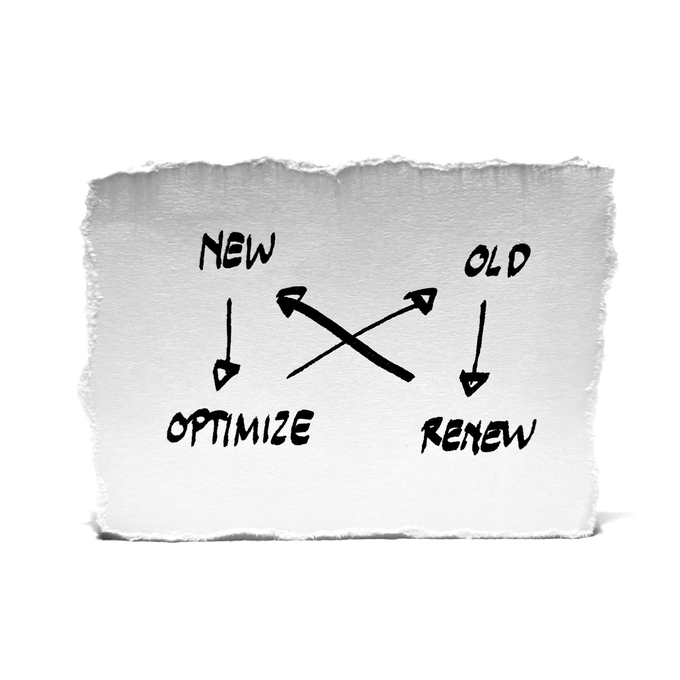 OPTIMIERE DAS NEUE, ERNEUERE DAS ALTE